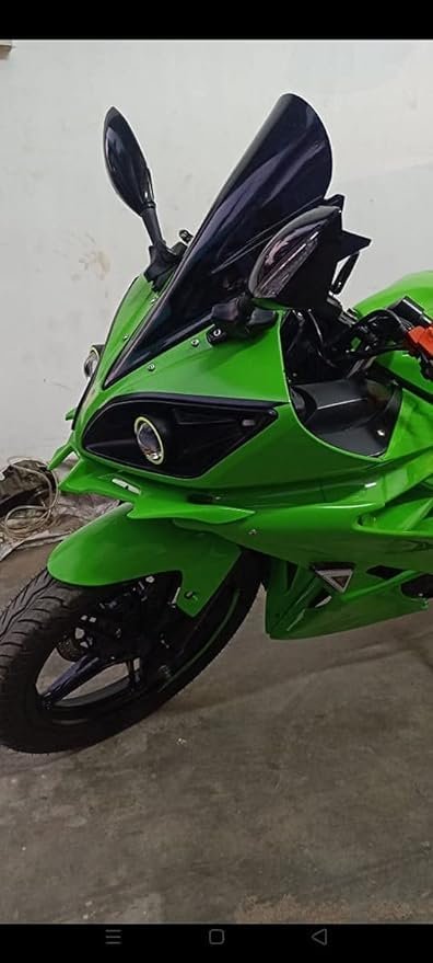 Zombieeast Windshield Front Headlight Visor Bike Wind Deflectors Windscreen Glass Black Protector Superior PC Plastic for Yamaha R15 V1 and V2