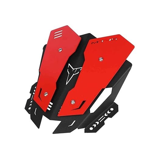 Zombieeast Metal Heavy Duty Visor Windscreen Wind Deflector RED Short Visor for Yamaha MT15 MT-15
