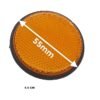 Zombieeast Bike Universal 2pcs 2inch Round Reflectors Orange Universal for Suzuki Heat