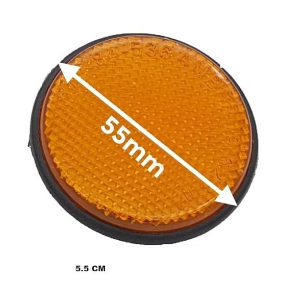 Zombieeast Bike Universal 2pcs 2inch Round Reflectors Orange Universal for Suzuki Heat