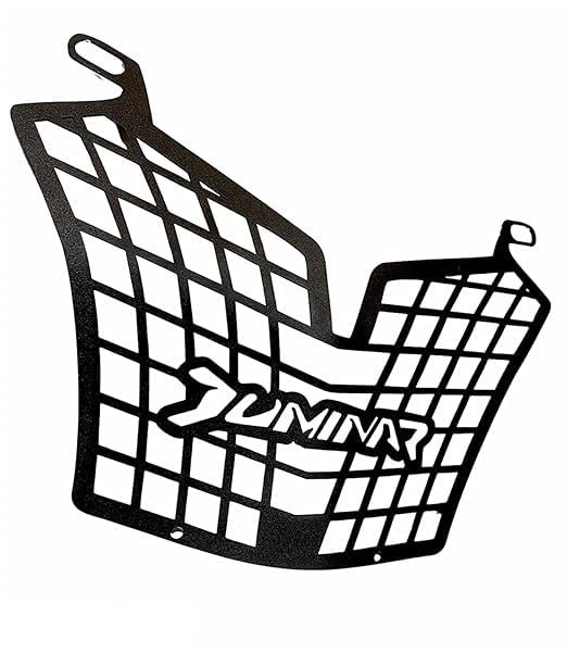 Zombieeast Headlight jaali grill for Bajaj Dominar 250,400 BS4,BS6 Black. Made with premium quality iron metal, which makes the structure very stable, hard and long lasting. It is durable enough protect your headlight from any collision or accident. Designed in structure of jaali grill which disperse the impulse in all direction save the headlight in case of collision or crash. The design is simple but effective for cruiser bikes like RE as they have high impact in case of collision and its important to save the headlight system which is quite expensive. Gives a classy and stylish look to your simple headlight system and protect it from any damage.