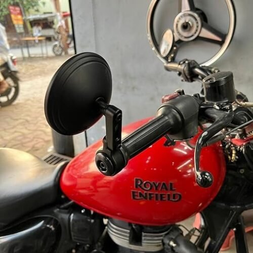 Zombieeast Handle Bar Mirror Black Heavy for Royal Enfield Hunter/Reborn/Meteor