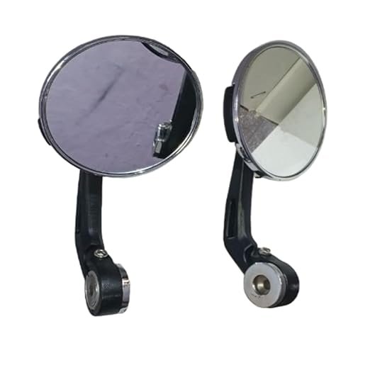 Zombieeast Bike Handle Bar Mirrors Round Shape For Bullet Model Fancy Mirror Chrome Compatible With Royal Enfield Classic 350