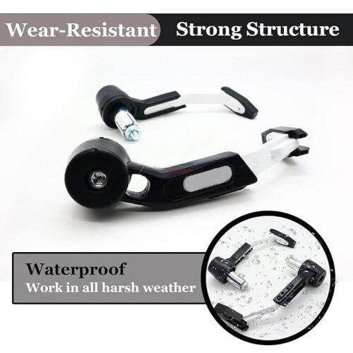 Zombieeast Bike Universal Handlebar Clutch Brake Levers Guard Hand Protector for Bikes Benelli 300 600 MT 15 MT 09 Triumph Speed Scrambler R15 V3 V4 SIL&Blk for Hyosung Aquila Pro 650