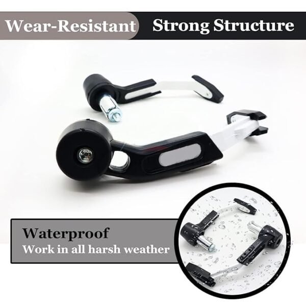 Zombieeast Bike Universal Handlebar Clutch Brake Levers Guard Hand Protector for Bikes Benelli 300 600 MT 15 MT 09 Triumph Speed Scrambler R15 V3 V4 SIL&Blk for Yamha R 15