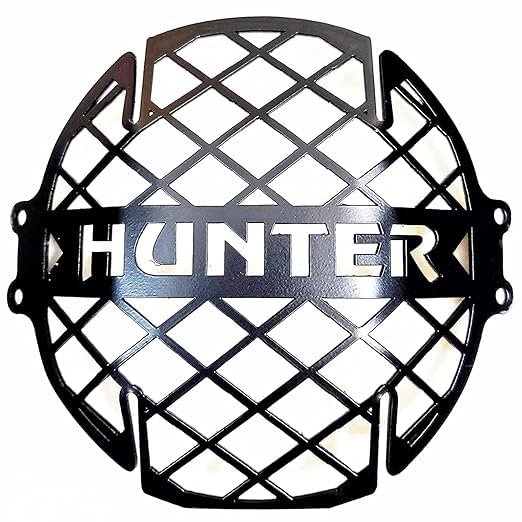 Zombieeast Headlight jaali grill for RE Hunter Black. Made with premium quality iron metal, which makes the structure very stable, hard and long lasting. It is durable enough protect your headlight from any collision or accident. Designed in structure of jaali grill which disperse the impulse in all direction save the headlight in case of collision or crash. The design is simple but effective for cruiser bikes like RE as they have high impact in case of collision and its important to save the headlight system which is quite expensive. Gives a classy and stylish look to your simple headlight system and protect it from any damage.