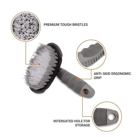 Zombieeast Bike Wheel Tire Rim Scrub Brush Hub Clean Wash Useful Brush Car Truck Motorcycle Bike Washing Cleaning Tool for Honda Amaze
