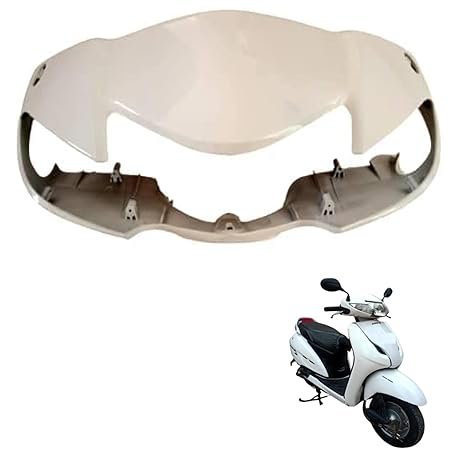 Zombieeast Headlight Visor Activa New Model 2G Headlight Visor New White (May 2009- JAN 2015) for Activa
