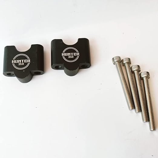 Zombieeast Heavy Duty Chrome RE Hunter 350 Accessories Strong & Durable- (Hunter 350 Handle Riser-Black)