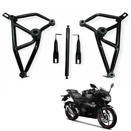 Zombieeast Bike Body Frame Support Frame Slider Crash Guard with 2 Pcs Slider for Gixxer SF 250 BS6