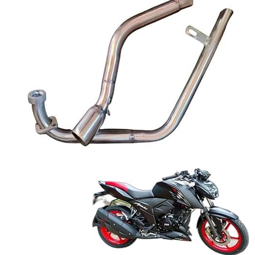 Zombieeast Silencer Exhaust Link Muffler Mid Bend Pipe For Tvs Apachi RTR 160 4V