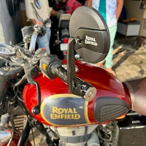 Zombieeast Handle Bar Mirrors Round for Bullet Model Bikes Like Classic 350 Himalayan Thunderbird X 350 500 Hunter 350 Reborn Classic 350 Meteor 350 Super Meteor 650 Continental GT Interceptor 650