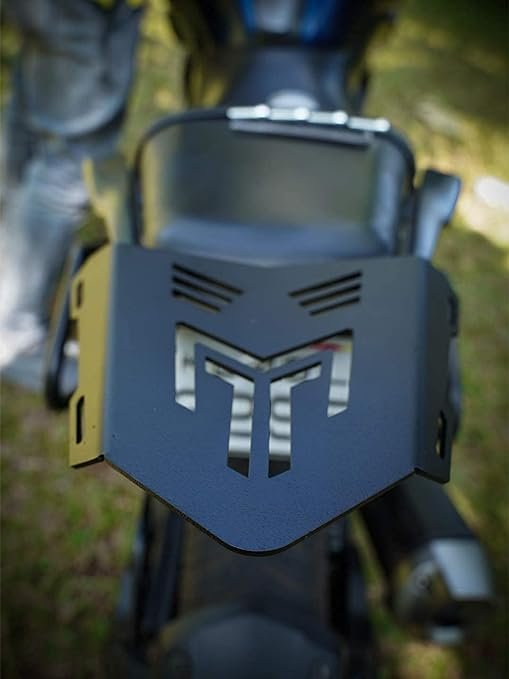 Zombieeast CNC Frame Slider Crash Protector Expedition Back Rack with Carrier Backrest for Yamaha MT-15