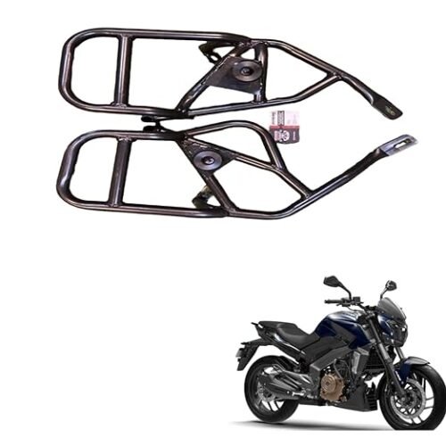 Zombieeast Heavy Duty Metal Crash gurad Bike Heavy Duty Leg Crash Guard/Leg Guard with Lattu Black Compatible with Dominar 400