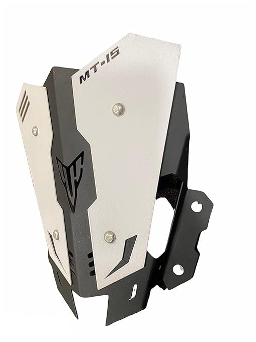 Zombieeast Metal Heavy Duty Visor Windscreen Wind Deflector White Short Visor for Yamaha MT15 MT-15