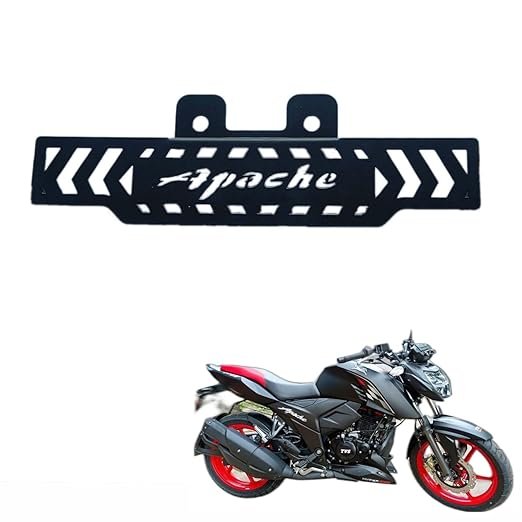 Zombieeast Heavy Quality Metal Radiator Grill Guard Protector Grill/Cover Black For TVS Apache RTR 160