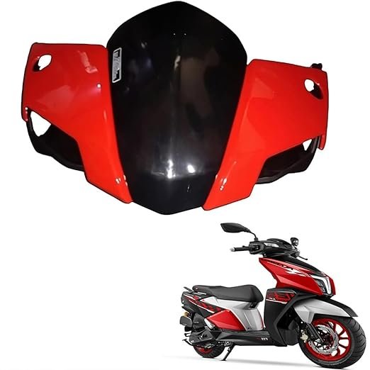 Zombieeast Headlight Visor Red for Tvs Ntorq Visor