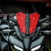 Zombieeast Metal Heavy Duty Visor Windscreen Wind Deflector RED Short Visor for Yamaha MT15 MT-15