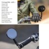 Zombieeast Handle Bar End Mirror For Royal Enfiled Classic 350 Classic 500 Standard 350 Hunter 350 Meteor 350 Super Meteor 650 Reborn Classic 350 Himalayan 411 Scram 411 Electra 350 Round Mirrors
