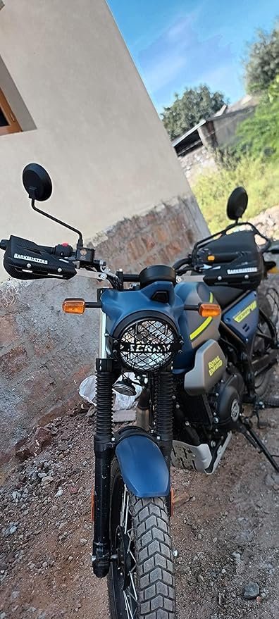 Zombieeast WORKING-it works as protective cover for expensive headlight of your Bike and also enhances the overall look. It doesn't hinder the light focus or visibility due to design in any case.RE Himalayan scram 411