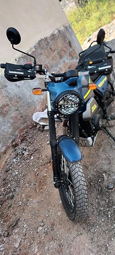 Zombieeast WORKING-it works as protective cover for expensive headlight of your Bike and also enhances the overall look. It doesn't hinder the light focus or visibility due to design in any case.RE Himalayan scram 411