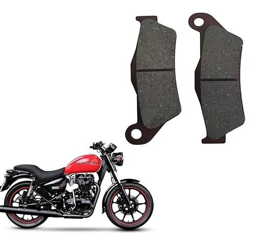 Zombieeast Front Brake Disc Pad Non-ABS Models Only Brake Pad Front Compatible For Royal Enfield Thunderbird BS4