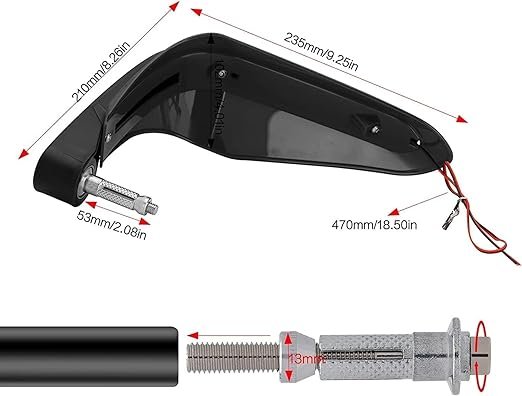 Zombieeast Bike Universal Motorcycle Hand Guard/Brake, Clutch Lever Guard/Wind Deflector With Drl Led Light For All Bikes (Black) For Bajaj Discover 1505 DTS-i