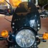 Zombieeast Black Hunter 350 Visor Glass | Unbreakable Headlight Bolt Visor | Windshield Protector| Wind Deflector windscreen for Bike Styling Fairing Kit (Glass)