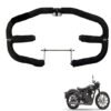 Zombieeast Heavy Duty Metal with Rope Stylist 8 Bend Black Rope Safety Leg Crash Guard for Royal Enfield Classic Reborn 350