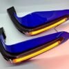 Zombieeast Bike Universal Motorcycle Hand Guard/Brake, Clutch Lever Guard/Wind Deflector With Drl Led Light For All Bikes (Blue) For Bajaj New Discover 125 M DTS-i