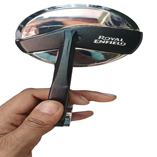 Zombieeast Bike Handle Bar Mirrors Round Shape For Bullet Model Fancy Mirror Chrome Compatible With Royal Enfield Classic 350