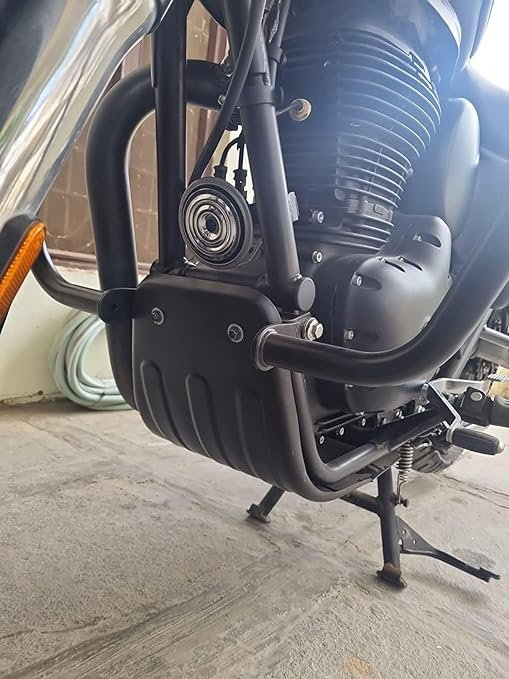 Zombieeast Bike Engine Bash Plate Bike Sump Guard Black Compatible with Royal Enfield Classic 350 Reborn