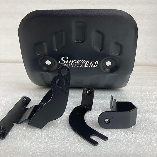 Zombieeast Bike SumpGuard Engine Bash Plate Bike Sump Guard Super Meteor 650 Cut Black Compatible with Royal Enfield Super Meteor 650cc