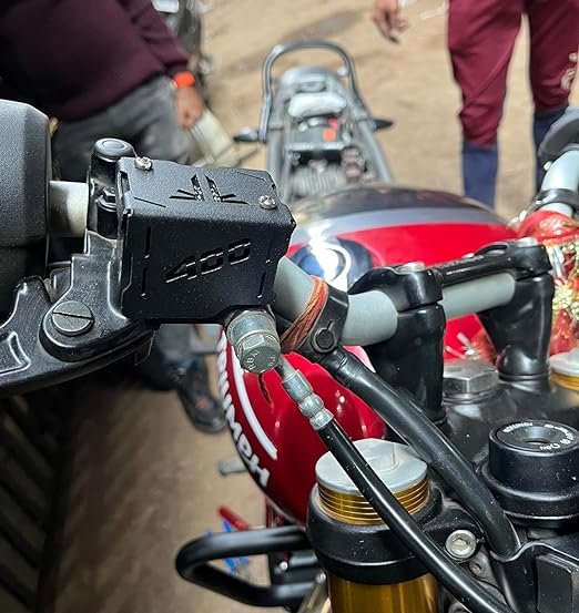 Zombieeast Front Master Cylinder Guard Disc Oil Container Black for Triumph Speed 400